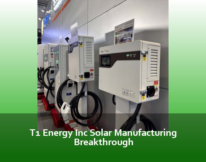 T1 Energy Inc Solar Manufacturing Breakthrough